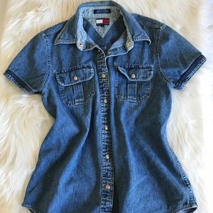 SOLD / TOMMY • blue jean button down top